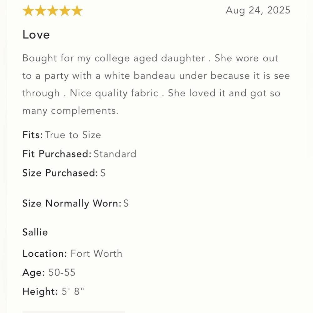 NWT Size S - Maeve Short Sleeve Sheer Lace Babydoll Blouse black (NWT US$ 88) - Picture 9 of 16